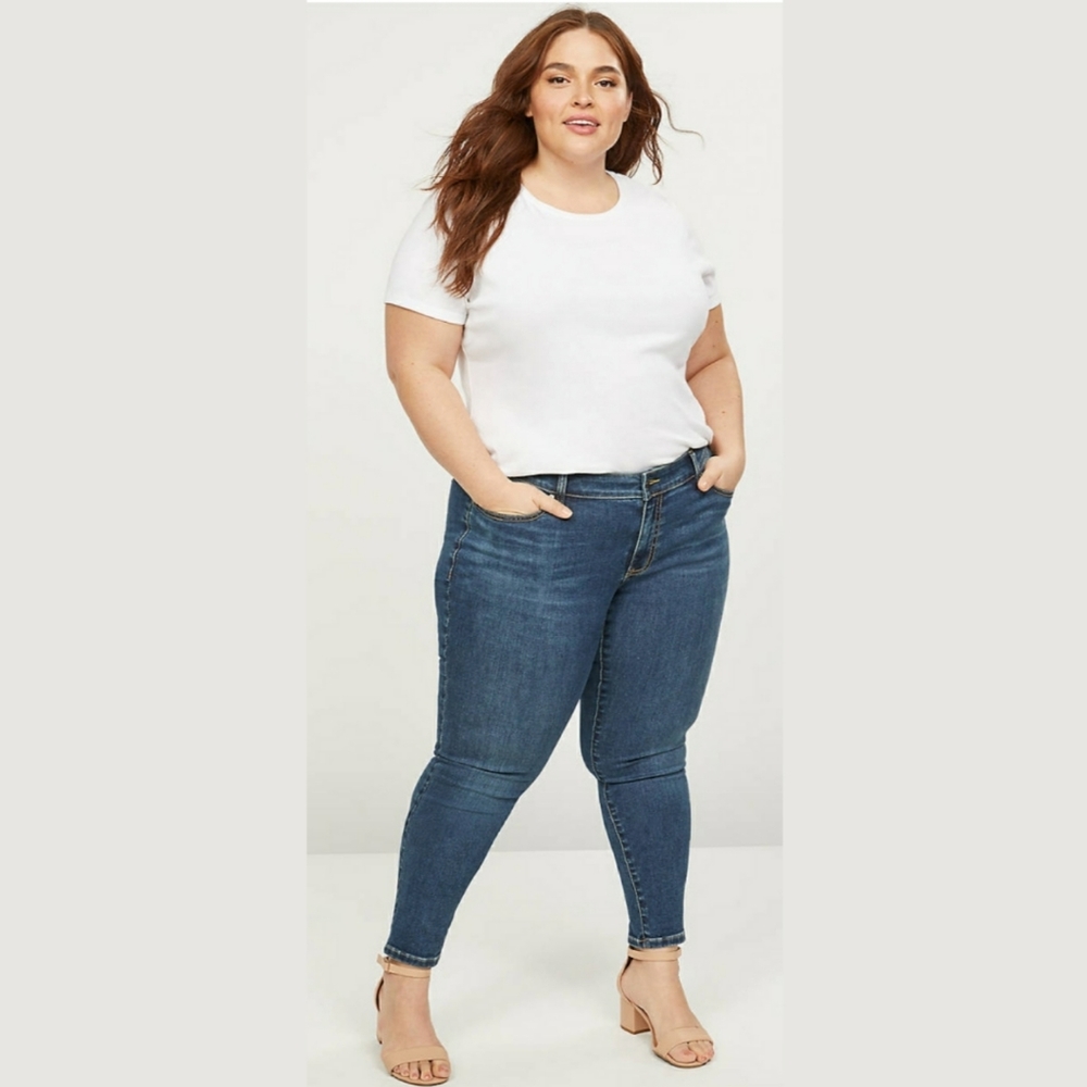 Lane Bryant Plus Size 26 Low-rise Skinny Jean